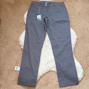 Womens Gray Straight-Leg Performance Pants